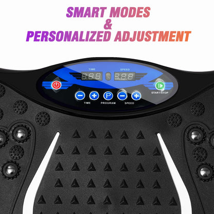 Machine d’exercice à plaque vibrante Brûler les graisses Entraînement complet du corps Puissance Vibration n Bandes de résistance Équipement de remise en forme Perte de poids